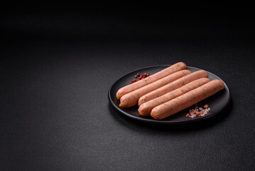 Vegan or vegetarian sausages made from meat substitutes