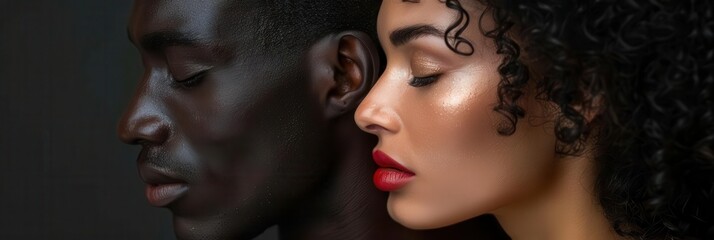 Obraz premium The visual representation of interracial relationships highlights the power of love to transcend cultural differences and foster genuine connections between people