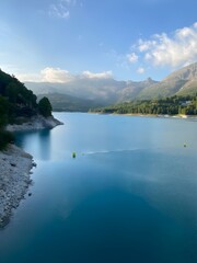 Guadalest water reservoir in Spain, province Alicante