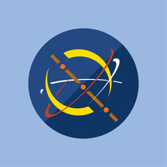 Astronomy Logo Guide Flat Icon