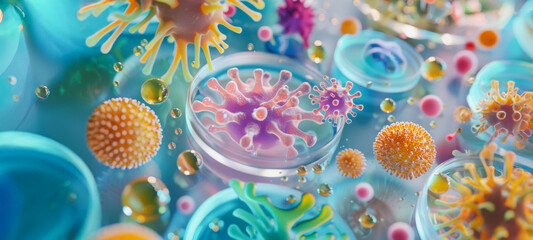 High-resolution visualization of bacteria and viruses in a petri dish