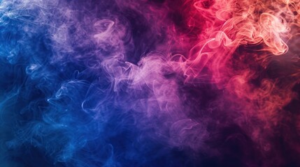 Obraz premium Abstract Swirls of Blue and Red Smoke