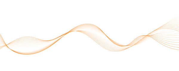 Vector abstract background with dynamic orange waves, lines and particles.	
