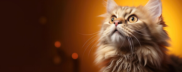 Adorable Fluffy Cat Banner