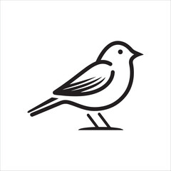 Minimal birds black icon, illustration, vector on white background