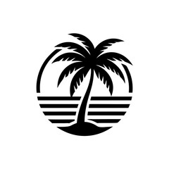 tropical island with palm