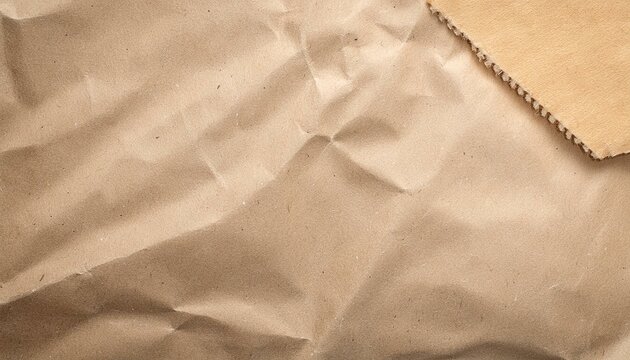 Abstract crumpled and creased recycle brown paper texture background