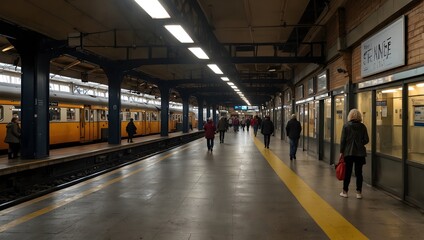 Obraz premium A poem inspired by the rhythmic sounds of a bustling train station ai-generated