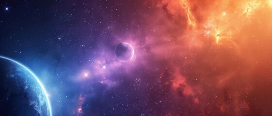 Obraz premium A cosmic background showcasing the upward trend of space exploration