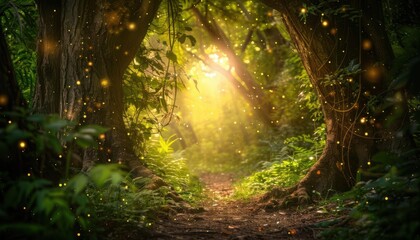 An enchanted forest inhabited by wise creatures, sharing their wisdom with curious travelers