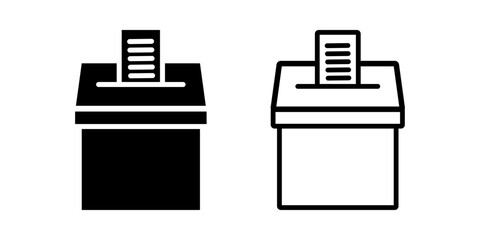 Ballot box icon on white background