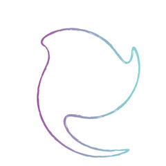 Obraz premium Brushstroke Spiral Gradient shape