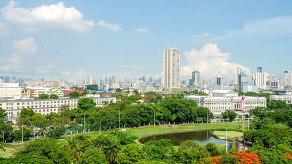 Modern financial and business district of Metro Manila, Philippines
