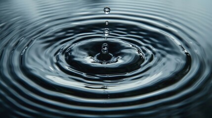 A drop of water suspended in the air