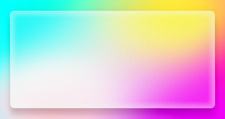 Fototapeta premium glassmorphism effect with frosted glass on colorful fluid gradient background. realistic glass morphism effect with set of transparent glass plate. Card on the pedestal on colorful background