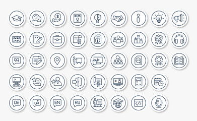 Education company icon pack