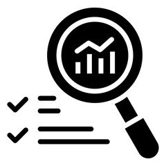 Market Research Icon For Design Element