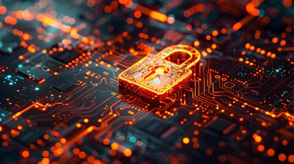 Cybersecurity Padlock Integrated into Circuit Board Design