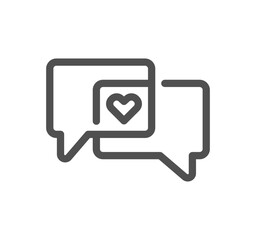 Friendship and love related icon outline and linear vector.	
