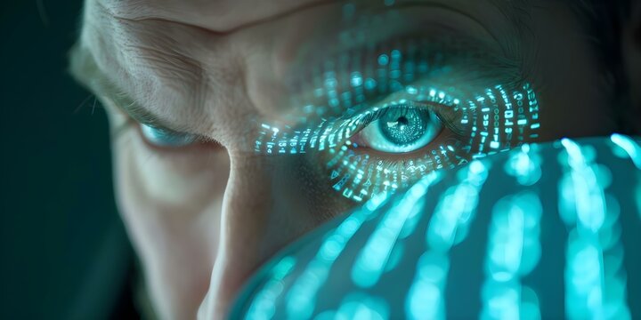 Hightech investigator uses advanced skills to uncover digital secrets in cyber world. Concept Cyber Investigation, Digital Forensics, Technology Expertise, Online Security, Data Analysis