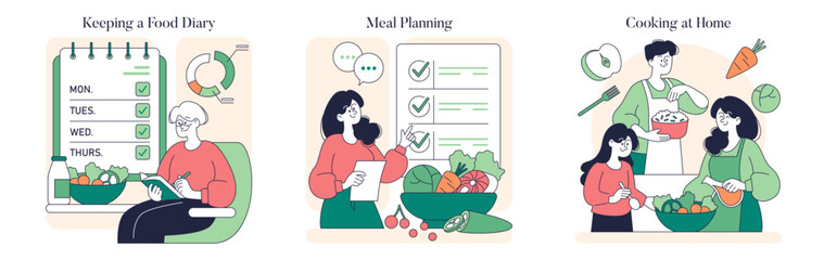 Low Histamine Diet. Flat Vector Illustration