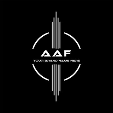 AAF three letter modern logo design on black color background
