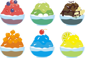 かき氷のセット
