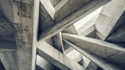 Fototapeta premium Complex geometric shapes and lines, set against a neutral background