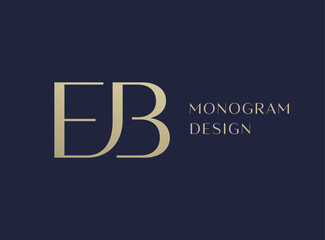 EB letter logo icon design. Classic style luxury initials monogram.