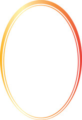 Gold circle frame luxury vector outline