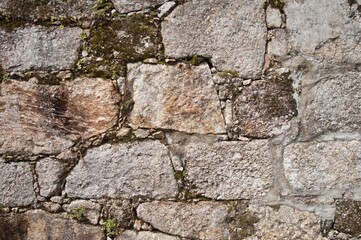 Fototapeta premium Nature texture - old stone brick wall 