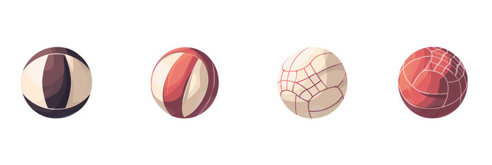 Fototapeta premium Four Different Types of Balls