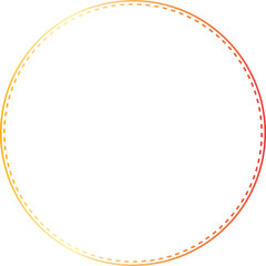 Gold circle frame luxury vector outline