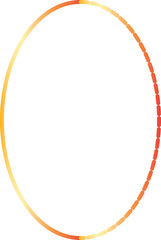 Gold circle frame luxury vector outline