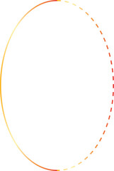 Gold circle frame luxury vector outline