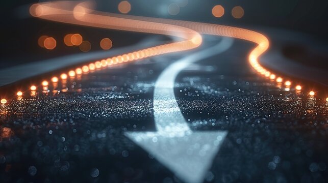 roads with arrow up trend