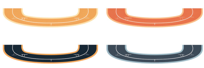 Four Variations of a Running Track Bend