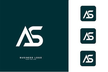 AS, SA, Abstract Letters Logo Monogram