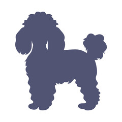 A poodle dog silhouette