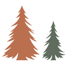 Obraz premium Two pine trees
