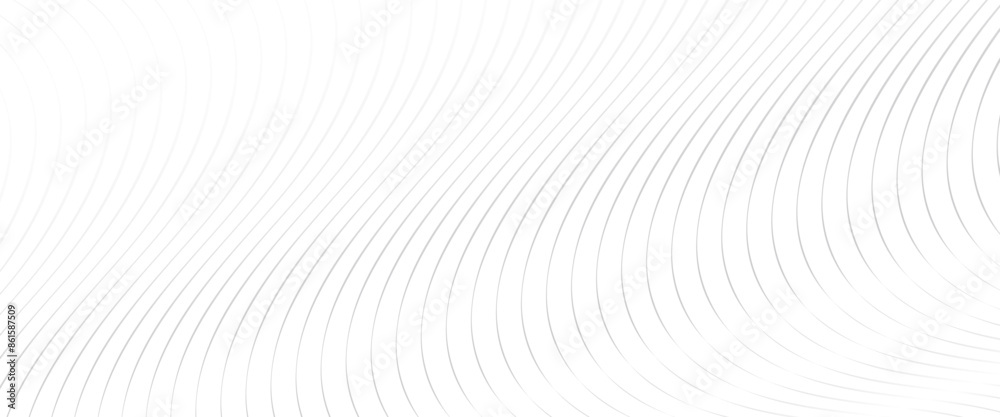 Poster Vector abstract wave element of the pattern of gray lines on white background wave pattern with wave with lines created using blend tool.