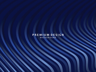 Abstract shining wave lines on blue background. Dynamic wave pattern. Modern wavy lines. Futuristic technology concept, for banners, posters, brochures, flyers, certificates, websites, etc.