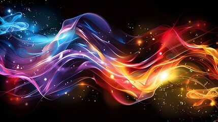 Fototapeta premium Abstract colorful waves background