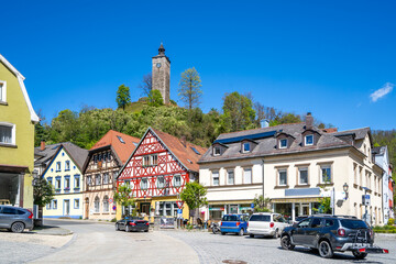 Markt, Bad Berneck im Fichtelgebirge, Deutschland 