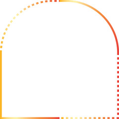 Gold frame luxury vector outline