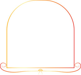 Gold frame luxury vector outline