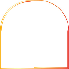 Gold frame luxury vector outline