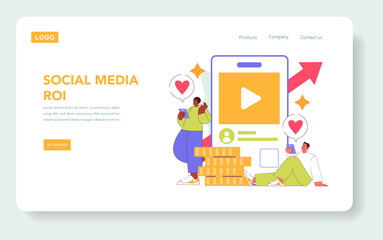 Social Media Marketing. Flat Vector Illustration