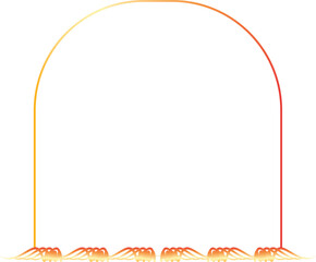 Gold frame luxury vector outline