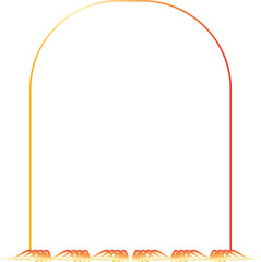 Gold frame luxury vector outline